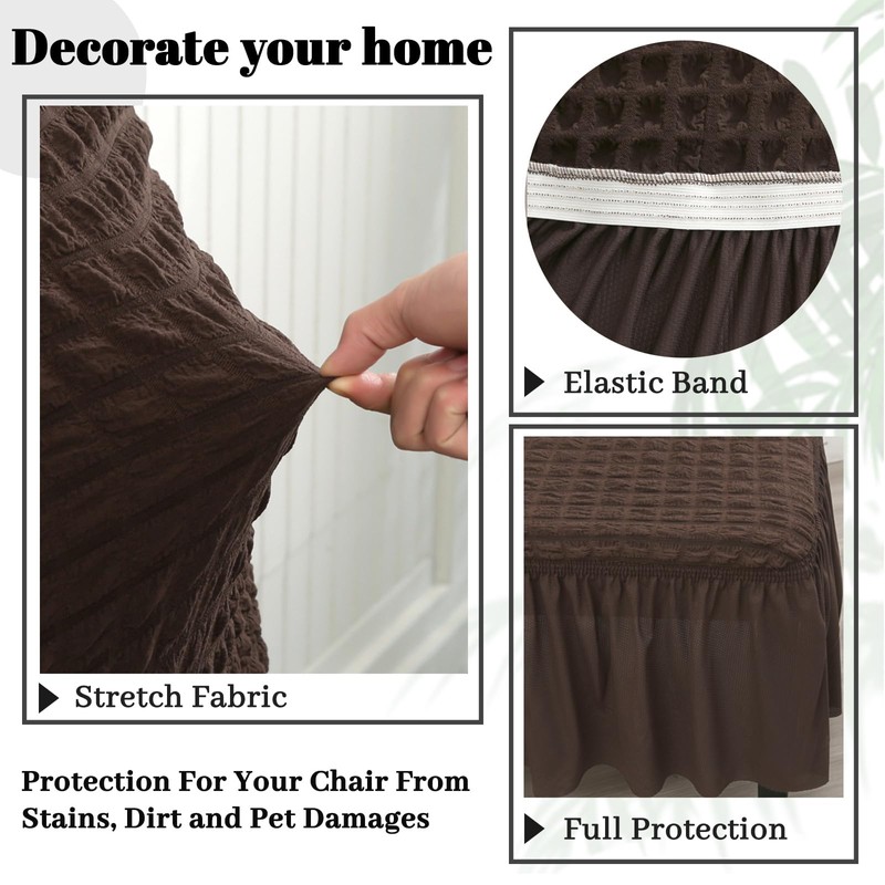 Rakila Stretch Washable Chair Covers for Dining Room Set of