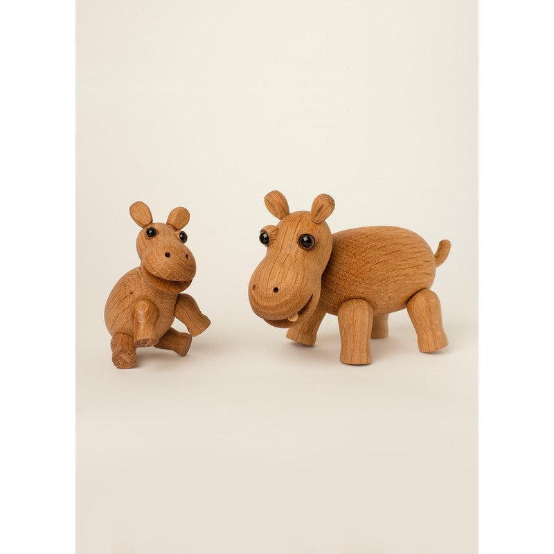Spring Copenhagen Handmade African Hippo Wilma - Unique Wooden Art