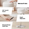 RUCUKEN Adjustable Ottoman Stool White Vanity Stool Vanity Chair for