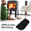 FUNOMOCYA Fireproof Half Fireplace Rug Mat Stylish Floor Protector for