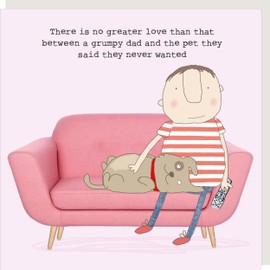 Grumpy Dad and Pet Greeting Card