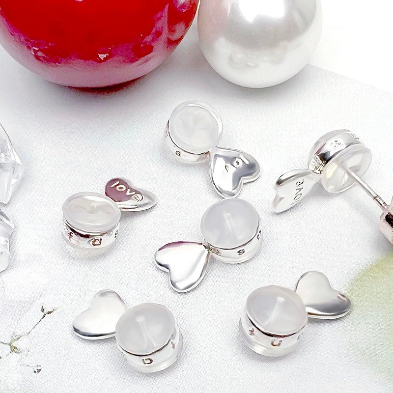 Darlingao 3 Pairs Earring Backs for Heavy Earring, Silicone Earring