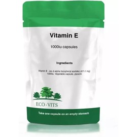 Eco Vits - Natural Vitamin E 1000IU High Strength 120 Vegetarian Capsules