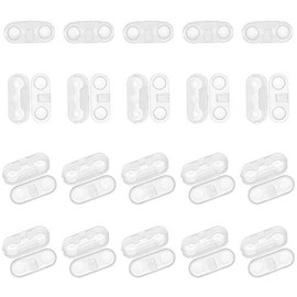Blinds Cord Clips 20pcs Clear Color Plastic Blinds Ball Chain Cord Connectors for Household Roller, Roman and Vertical Blinds