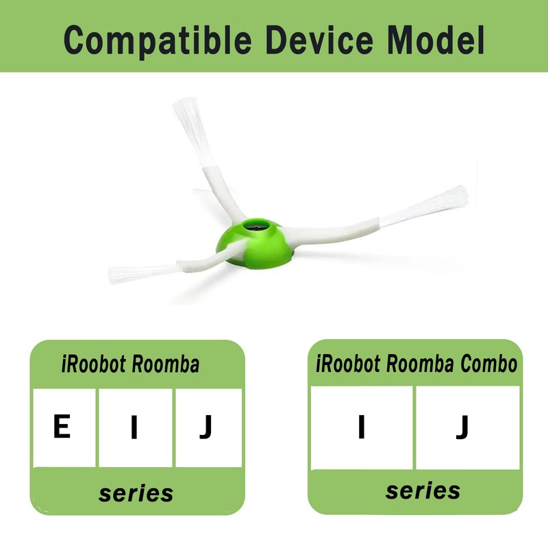 E-HAO 6 Pack Edge-Sweeping Brushes Replacement for iRobot Roomba i
