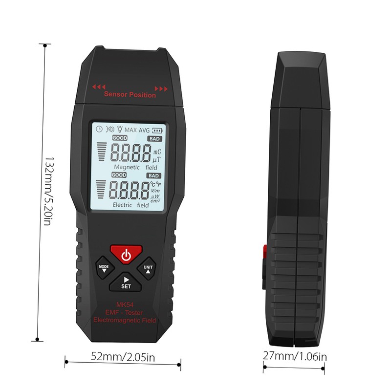 MK54 EMF Tester Handheld Mini Digital LCD EMF Detector Electromagnetic