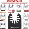 Vearter 3pc Oscillating Multi Tool Blade Diamond Saw Blades Set