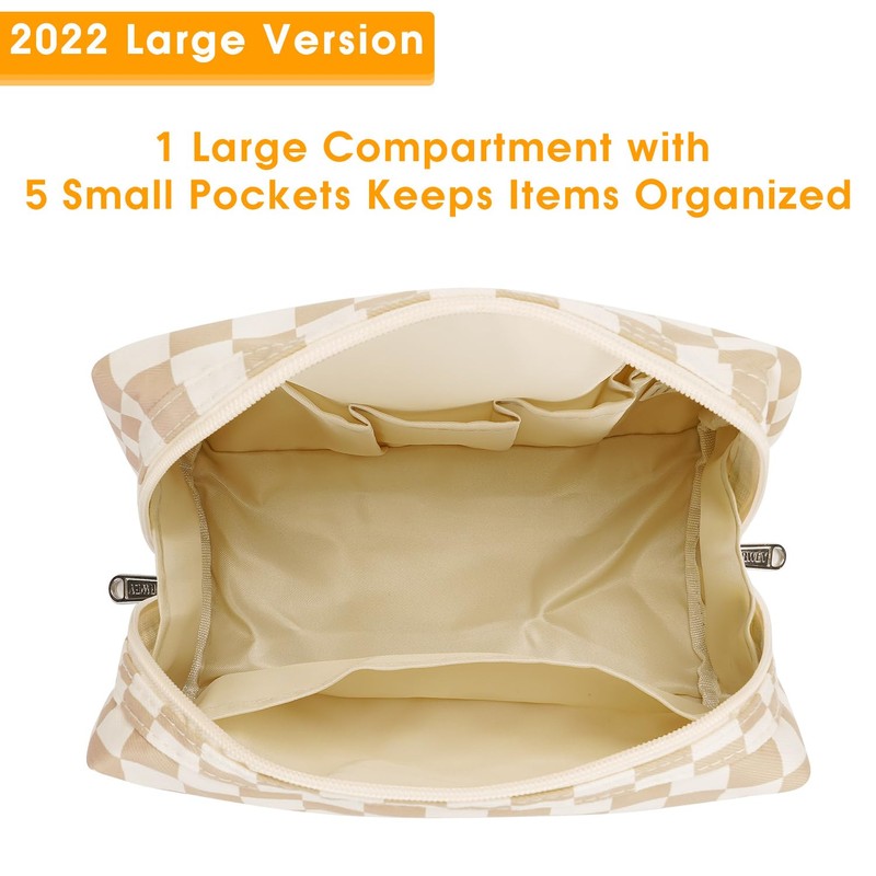 Large Makeup Bag Zipper Pouch Travel Cosmetic Organizer for Women