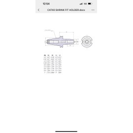 CME 1/2" Shrink Fit CAT40 end mill holder G2.5/25000RPM-
