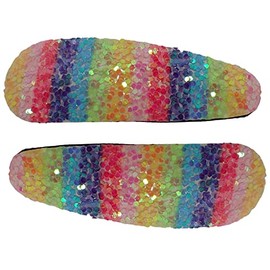 Topkids Accessories Sequin Snaps Heart Motif Hair Clips Girls Hair Accessories Baby Hair Clips Girls Hair Clips Toddler Curl Clips Kids Hair Clips Kids Hair Accessories (Multi-colored Rainbow)