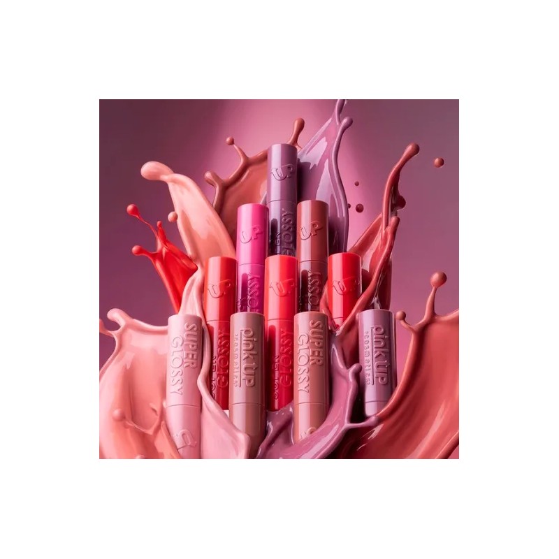 Super Glossy Pink Up Colección Completa 10 Tonos Rojo