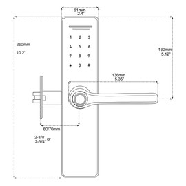 HAIFUAN 5800 Digital Door Lock, Made of Stainless Steel 304, Unlock with Fingerprint, Code, Card,Key, V2.0 (HFA5800-R)