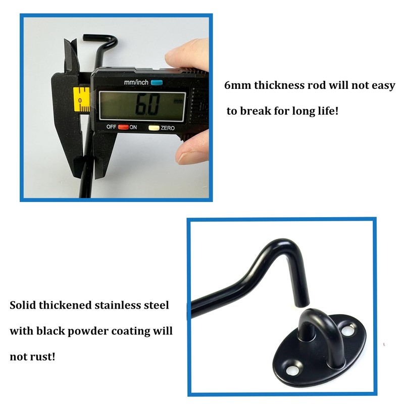 Mimhooy 300mm Long Stainless Steel Hook and Eye Latch, Cabin
