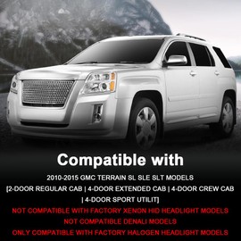 CHEDA Halogen Projector Headlight Headlamp Replacement Driver Left Side Compatible with GMC Terrain 2010-2015 GM2502350, 23319179 Clear Lens Chrome Housing