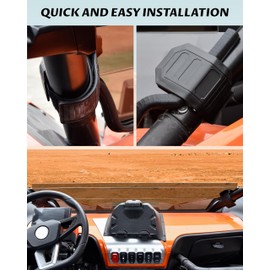 SAUTVS Dark Tinted Front Half Windshield for CFMOTO ZForce 950 H.O. SPORT 2022-2023 / H.O. EX 2022-2024, ZForce 950 SPORT 2020-2022, Durable Tinted Half Windscreen Accessories