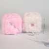 Heart Embroidered Fuzzy Plush Dice - 3-Inch Decorative Car Mirror