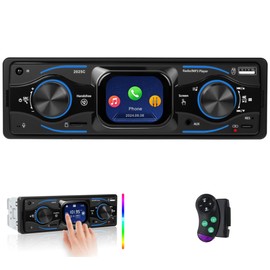 1 Din Car Radio 2.17 inch Touch Screen Single Din Car Stereo Bluetooth EQ FM Remote Control SWC Car Mp3 Player USB/TF/AUX-IN/Type-C colorful lights 12V