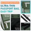 Travel Neck Wallet, RFID Blocking Passport Holder with Adjustable Neck