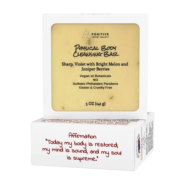 Positive Intent Beauty Physical Yoni Affirmation Soap, Cleanse with Exfoliating Berries, Nourish and Soften Skin, For All Skin Types, 5oz
