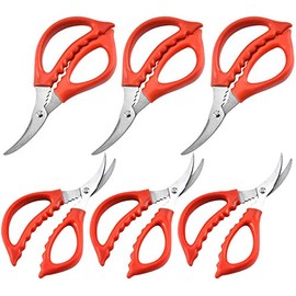 6 Pack Kitchen Seafood Scissors Kitchen Seafood Fish Crab Shrimp Lobster Scissors Stainless Steel Shears