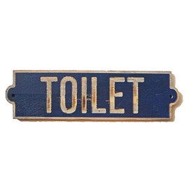 TOILET Natural Wood Plate, Large Size (11.8 inches (30 cm)