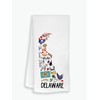 Moonlit93 Delaware State Map Kitchen Towel, U.S. State Souvenir Tea