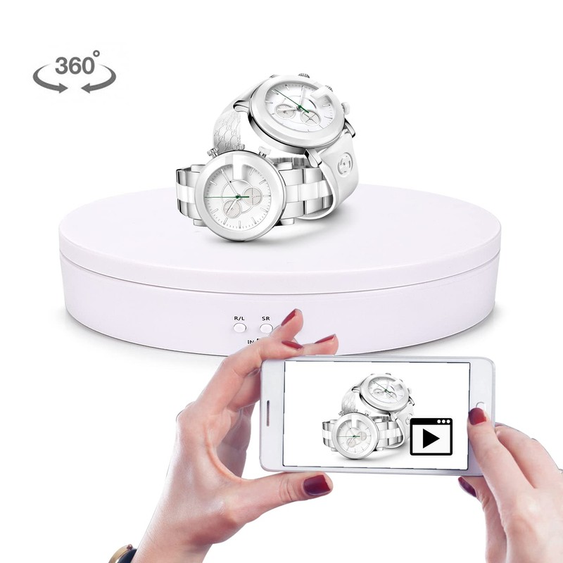 Turntable, 360° Electric Rotary Base, Adjustable Direction, Angle, High Speed