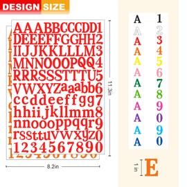 WNYT 1210 Letter Stickers 10 Sheets Alphabet Stickers 1in Vinyl Self-Adhesive Number Alphabet Sticker, Mailbox Numbers Labels DIY Crafts Art Making,Sign,Classroom Decor,Notebook,Cars,Door(Light Blue)
