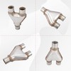 FGJQEFG T409 Stainless Steel Y Pipe 3'' Inch ID Single