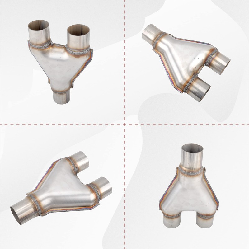 FGJQEFG T409 Stainless Steel Y Pipe 3'' Inch ID Single