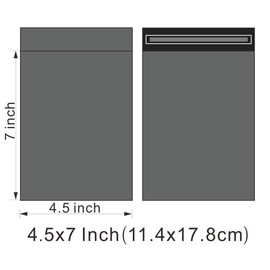 Grey Small Large Letter Mailing Bags Poly Postal Self Seal Bags - Parcel Post Packaging Mailer Bags - 4.5x7 inch - 114x180mm + 40mm Lip - Pack of 20