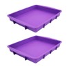 Lmaray 11 x 9.5 Inch Purple Silicone Baking Pan, Safe,