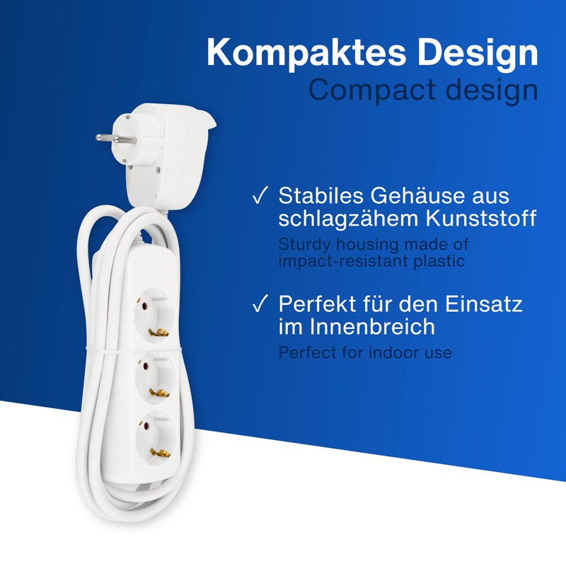 REV Power Strip PowerSplit - Multiple Socket 4-Way (3+1), 3500