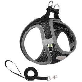 Step in Dog Harness,Soft Mesh Reflective Breathable Vest Harnesses,Harness with Safety Buckle for Extra Small and Small Dogs,Black，cat collars, harnesses & leads，cat harness and lead set