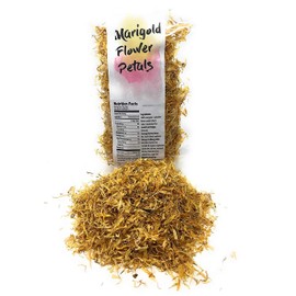 Calendula Petals – Pure Dried Marigold Flower Petals – Vegan - Gluten Free - Non-GMO - No Sugar Added - Net Weight: 0.35oz / 10g - Calendula officinalis