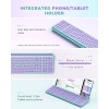 Seenda Cute Wireless Bluetooth Keyboard Dual Mode Bluetooth 2.4G round