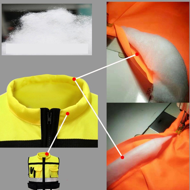 Reflective Safety Vest High Visibility Zipper Front Soft Collar Security