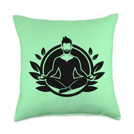 #snirt Yoga T-Shirt Yoga Hoody Pelatis Meditation Shirt Chill Throw Pillow