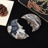 KYEYGWO Moon Shaped Crystal Carving Crescent Moon Face Agate Stone