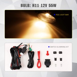 Winjet Fog Lights Assembly for 2005-2015 Nissan Xterra Lamps Replacement for 2010-2018 Nissan Frontier with Wiring Kit and Switch,Smoke Lens