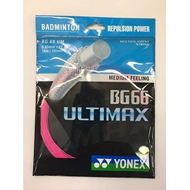 YONEX BG 66 Ultimax Badminton String (Neon Pink)