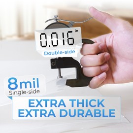 8mil Thick Clear Reclosable Zip Plastic Poly Bags with Resealable Lock Seal Zipper - Heavy Duty and Durable - 6"x8" Pack 50