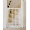 BABELIO 36" Tall Narrow Baby Gate, 27-30 Inch Metal Dog