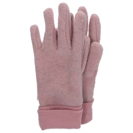 Sterntaler Finger Gloves Unisex Children's Micro Fleece with Elastic Cuff Glove, Pink melange