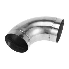 Motoforti 90 Degree Mandrel Exhaust Pipe DIY Custom Car Modified Exhaust Pipe Tubing Piping 114mm/4.5" OD 150mm/5.91" Length 304 Stainless Steel Silver Tone