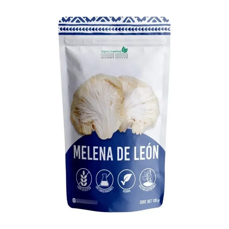 Hongo Melena De León Orgánico Vegano En Polvo 100gr