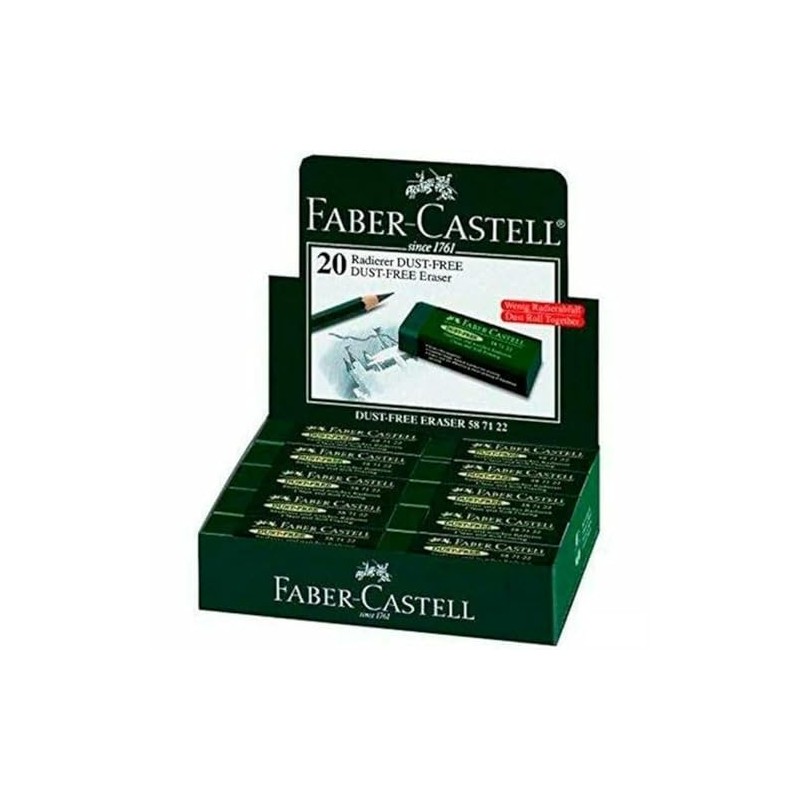 Faber-Castell Dust Free Eraser Green (Pack of 20)