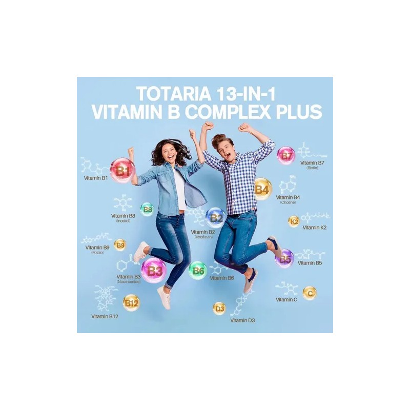 Totaria 13-in-1 Vitamin B Complex Pluswith Vitamin B1, B2b3