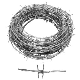 Real Barbed Wire 50ft 18 Gauge - Great for Crafts, Fences, and Critter Deterrent