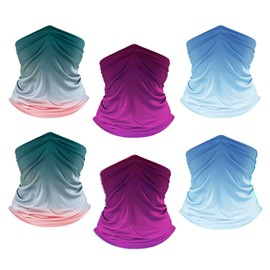 OLARVEO UPF 50+ Sun Protection UV Cooling Neck Gaiter Face Mask Gradient Color Scarf Breathable Bandana for Men & Women (Gradient Color F)